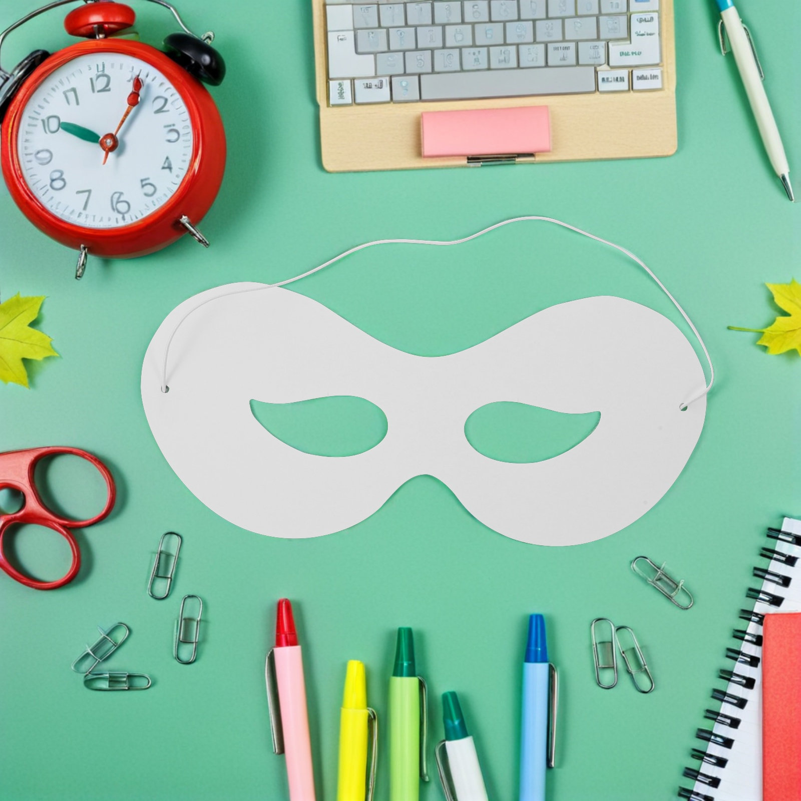 Kids Face Mask - 40 Stück Kinder DIY Bemalbare Weiße